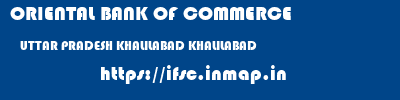 ORIENTAL BANK OF COMMERCE  UTTAR PRADESH KHALILABAD KHALILABAD   ifsc code